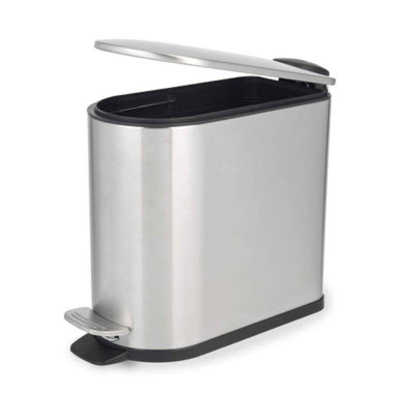 Bathroom Pedal Bin  5 Litre, Stainless Steel