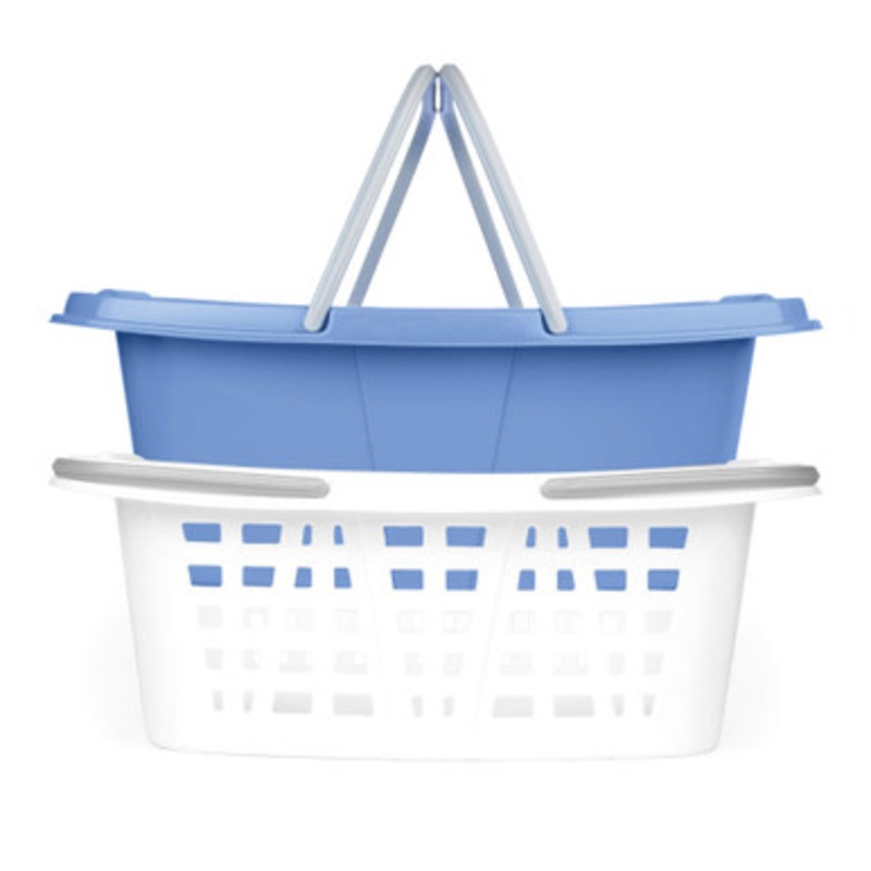 Stackable Compact Laundry Baskets  2 Pack