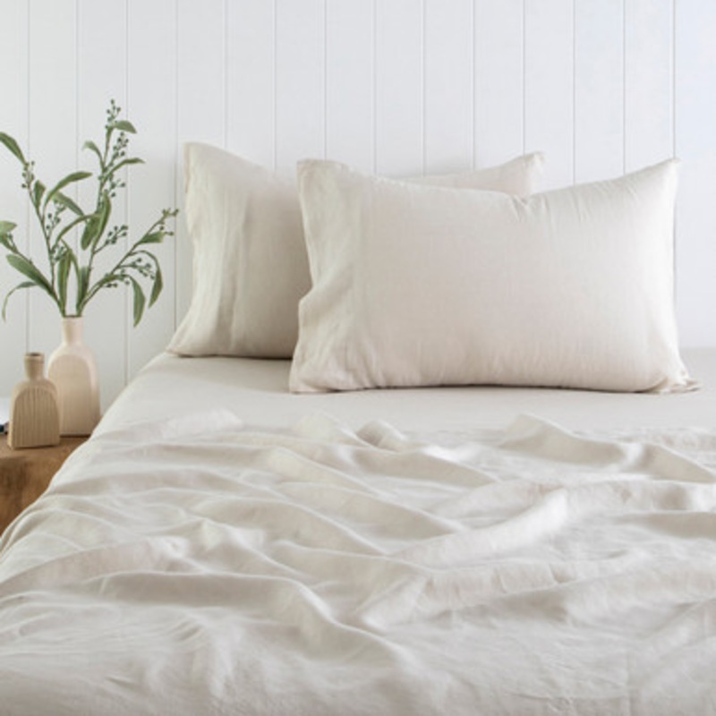 Washed Linen Natural King Pillowcase Pair [MUSBLINEN20_KPCB]