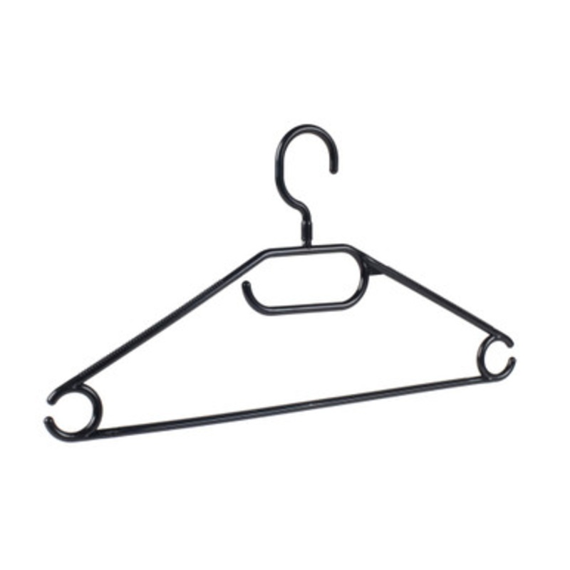 Black Plastic Clothes Hangers – 10 Pack