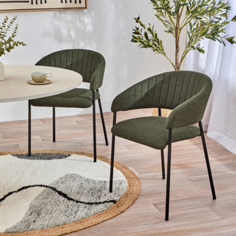 Blake Boucle Dining Chair Set of 2 [MUSLBLAKE22C2]