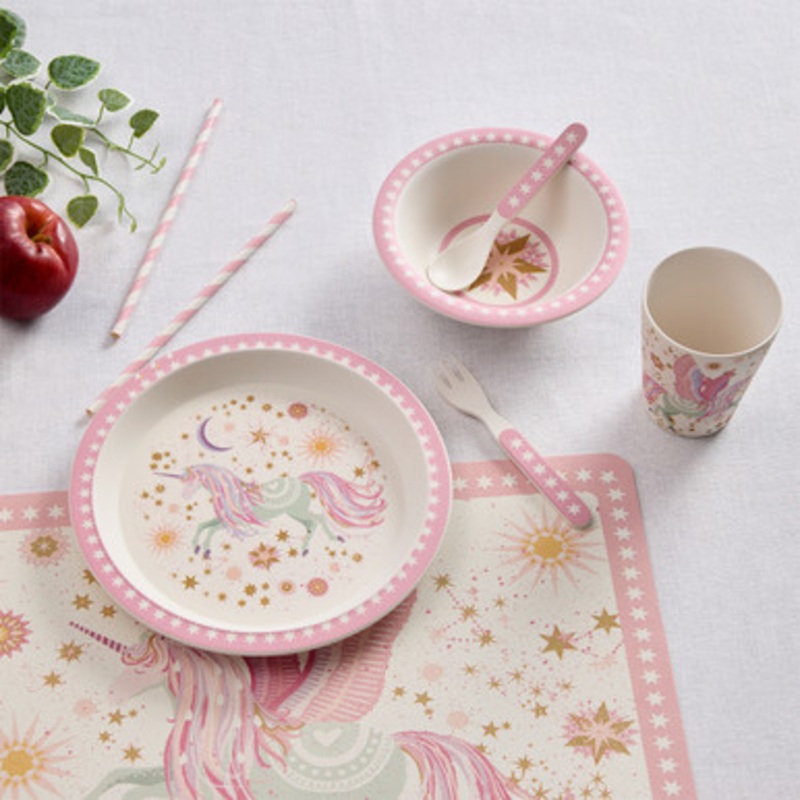 Celestial Unicorn 5 Piece Dinnerware Set [KIDLCELDS24]