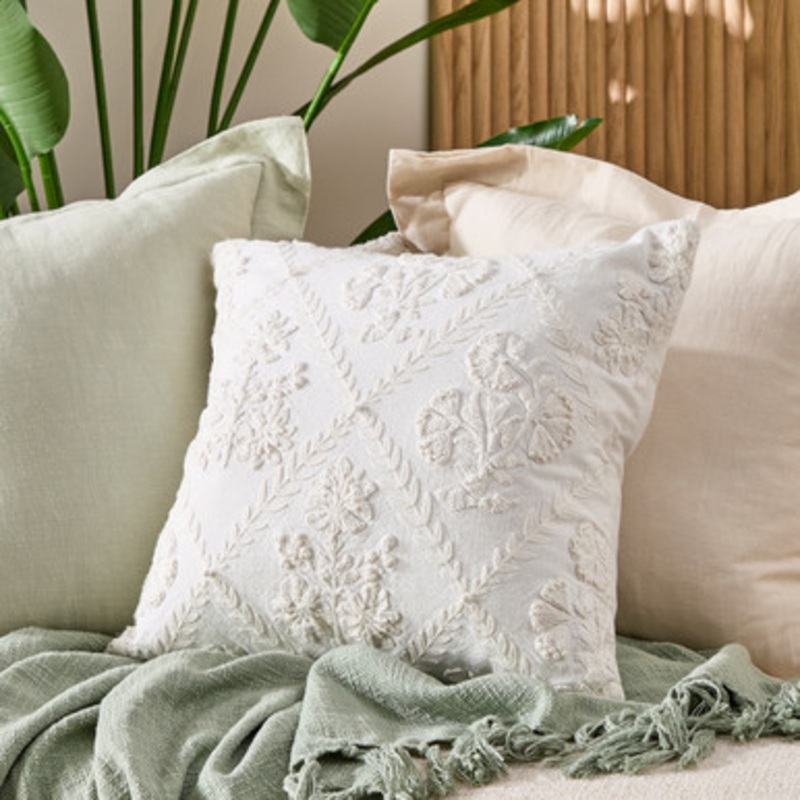 Juniper Embroidered Cushion [MUSLJUNIP25]