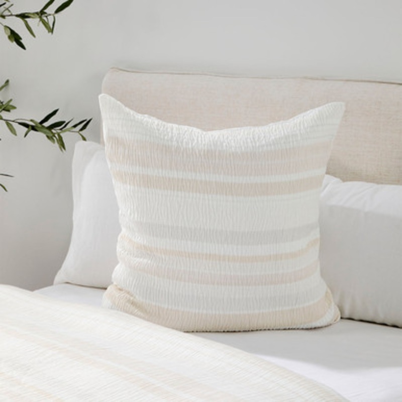 Juniper Stripe Natural European Pillowcase [ESSBJUNIES24B]