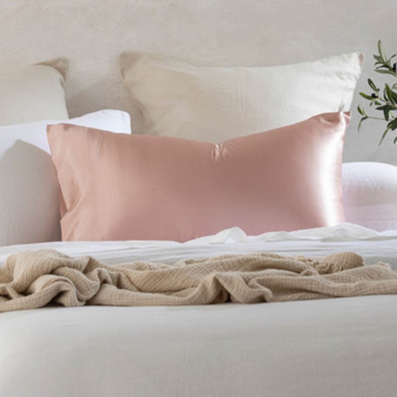 Light Pink Mulberry Silk Pillowcase [MUSBMULSPC18_F]