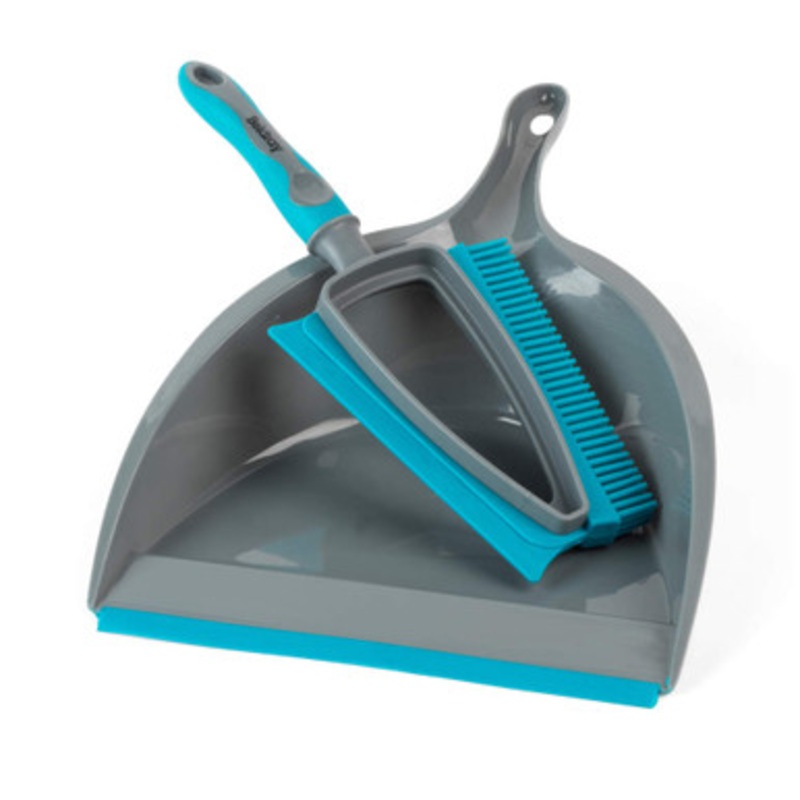Pet Plus+ 2 In 1 Lift & Trap Dual Rubber Head Dustpan/Brush