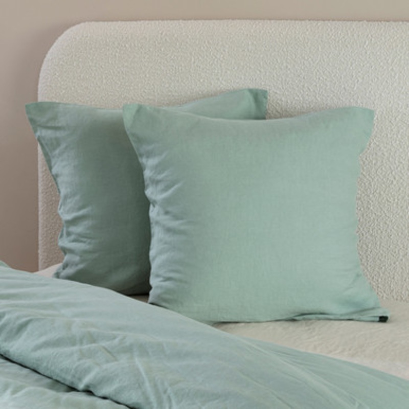 Washed Linen Sage European Pillowcase Pair [MUSBLINEN20_EURH]