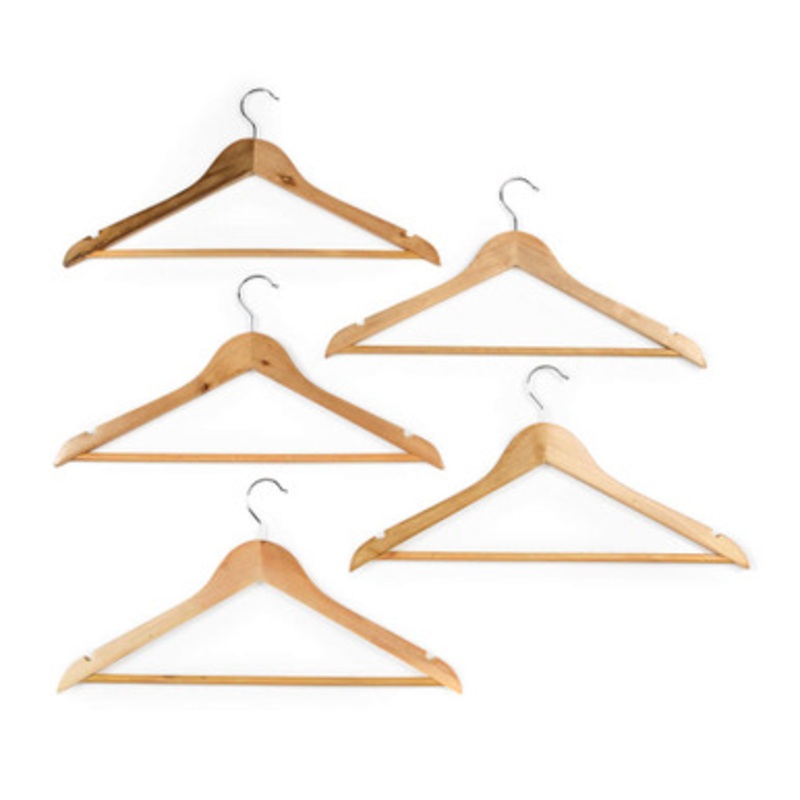 Wooden Clothes Hangers  5 Pack