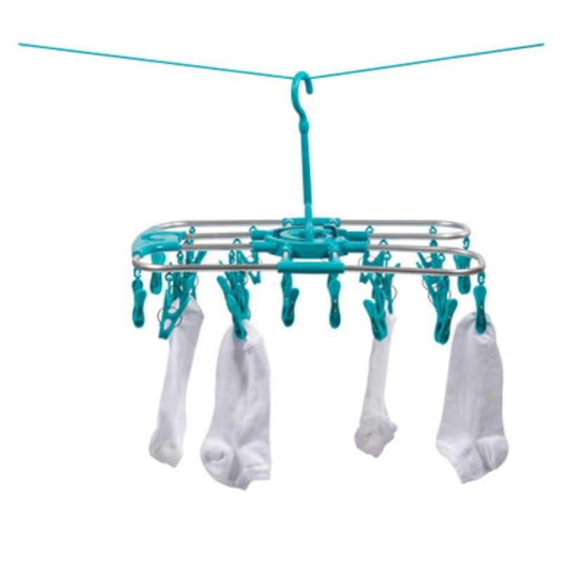 2 in 1 Sock Airer  Grey/Blue