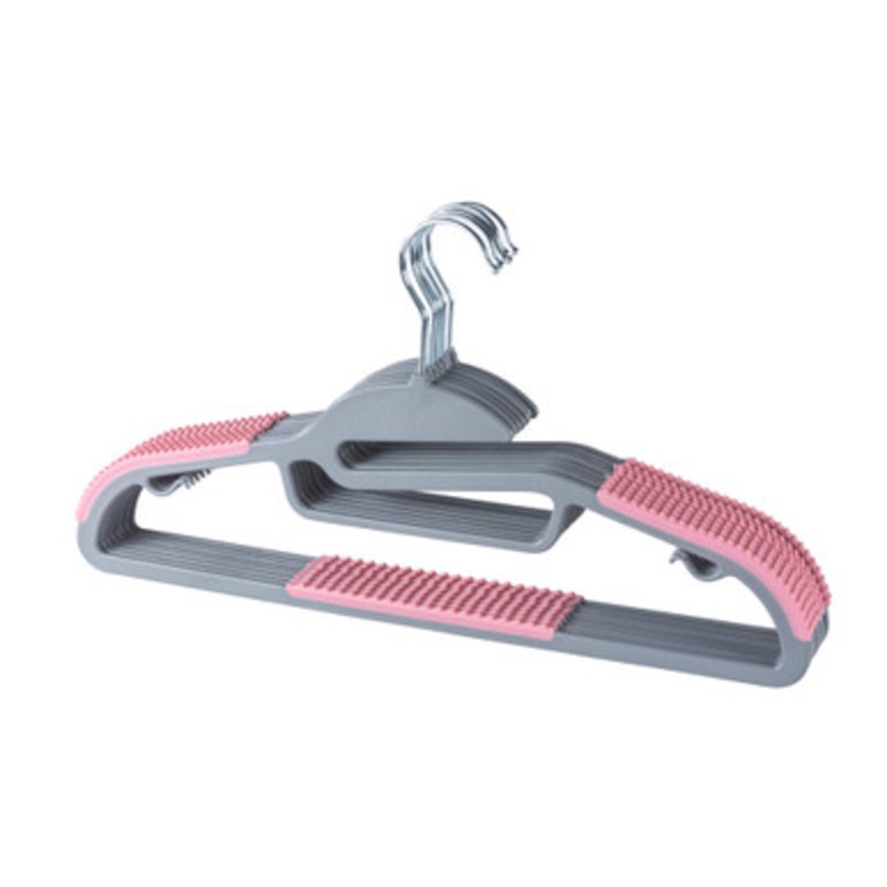 8-Pack Non-Slip Clothes Hangers – Pink