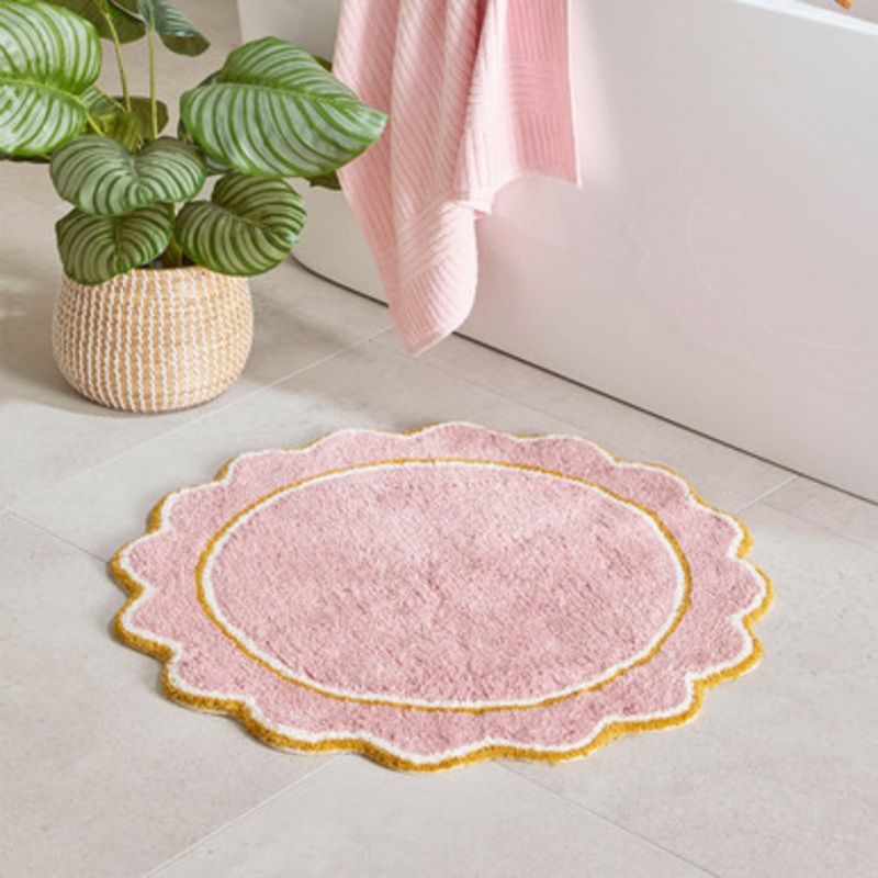 Ella Scalloped Bath Mat [HABBELLAW25]