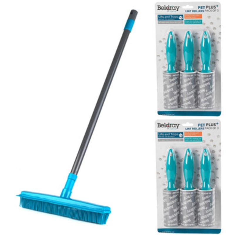 Pet Plus+ Lint Rollers & Rubber Head Floor Brush Set