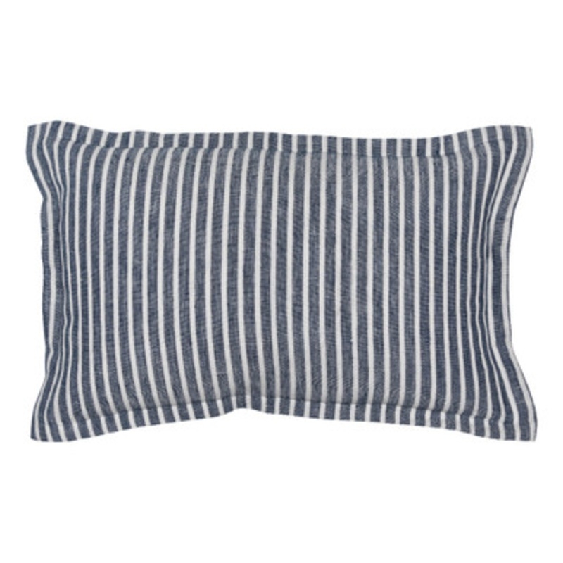 Sahara Linen Striped Navy Oblong Cushion [MUSLSAHAA21_OBLDISA]