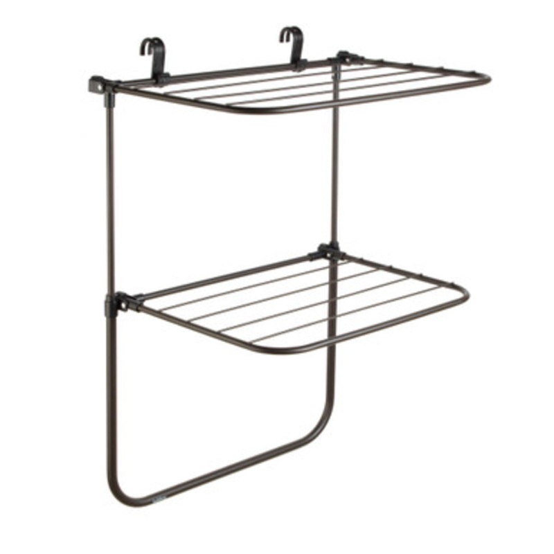 2 in 1 Hanging Clothes Airer – Black