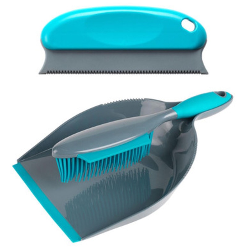 Antibac Pet Plus+ Dustpan & Brush and Cleaning Blade Set