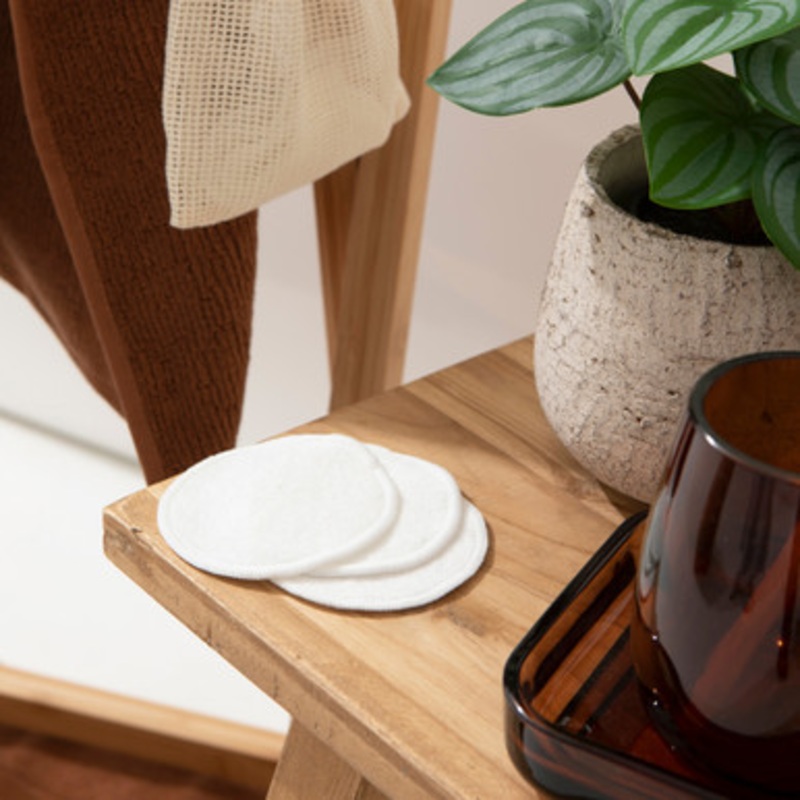 Bamboo Reusable Make Up Pads 6 Pack with Pouch [HABBSPARA22A]