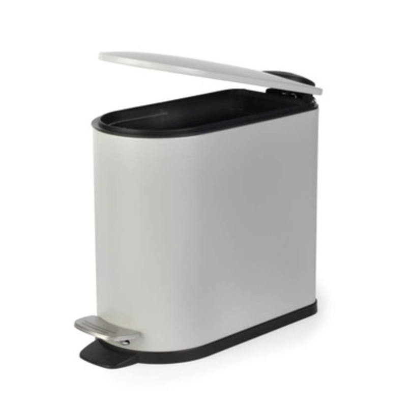 Bathroom Pedal Bin  5 Litre, Grey