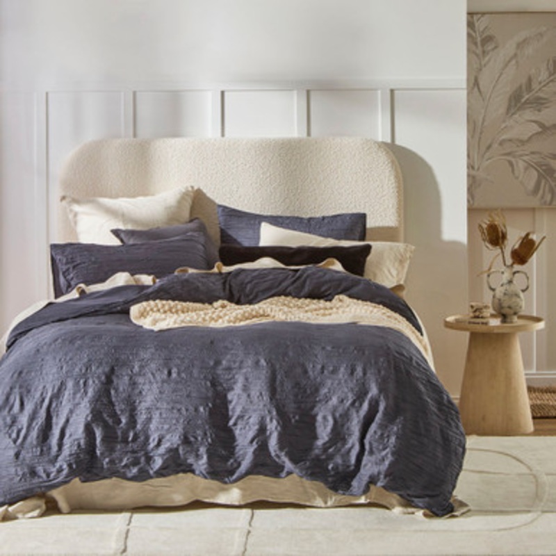 Greta Charcoal Quilt Cover Set [ESSBGRETA18A]