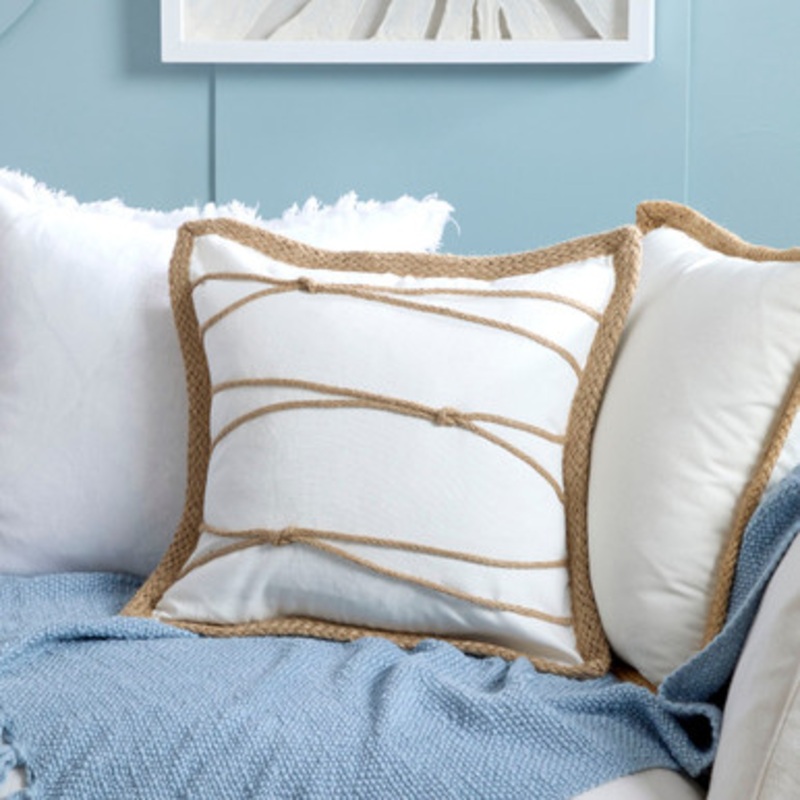 Little Cove Knotted Jute Cushion [HABSLCKJC24]
