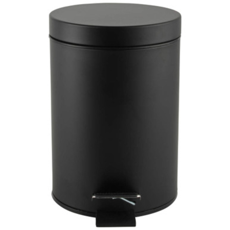 Round Pedal Bin – Black