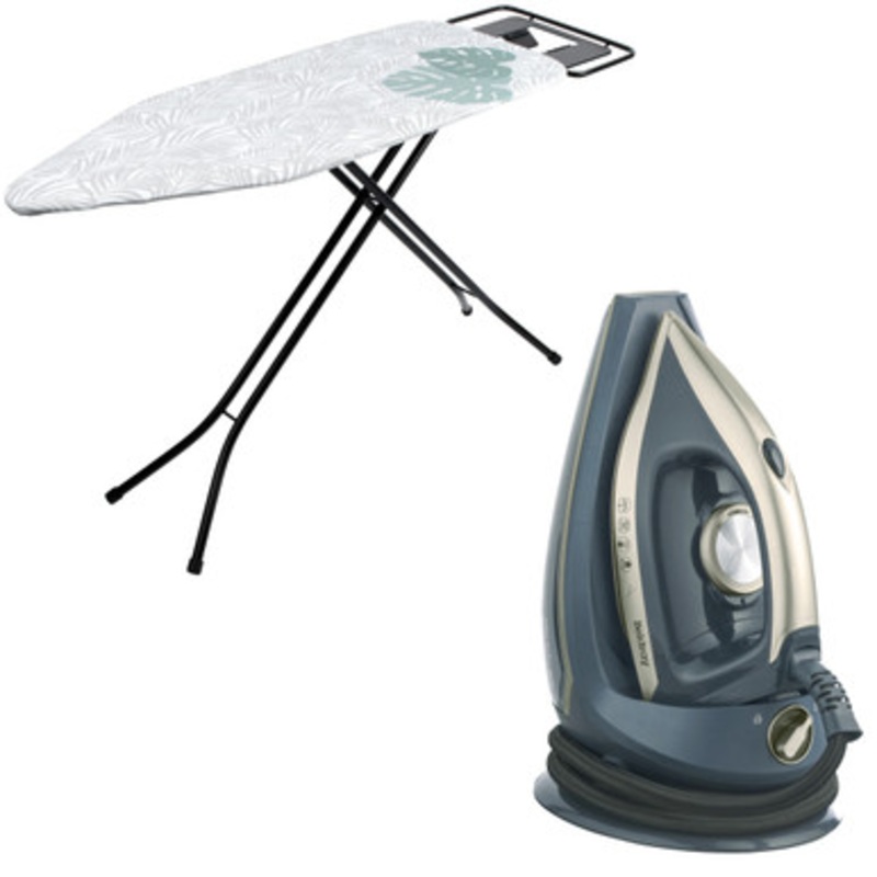Titanium Mega Steam Iron & Ironing Board Set