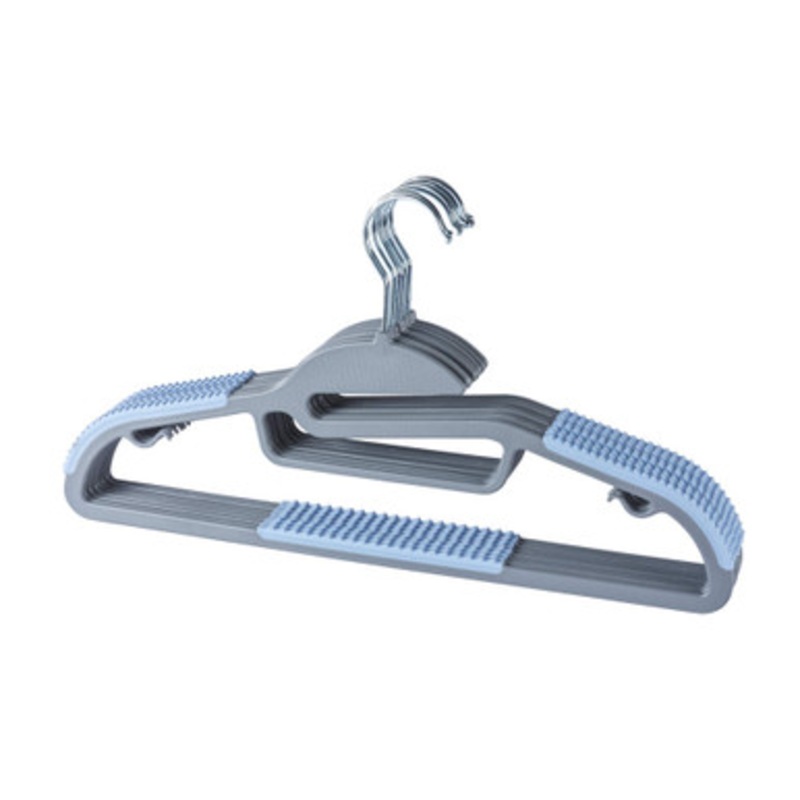 8-Pack Non-Slip Clothes Hangers – Blue