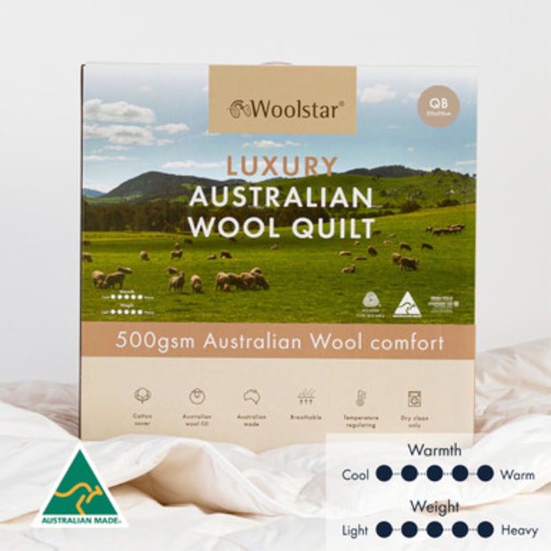 Luxury 500gsm Australian Wool Quilt [BIGBWOOLQ06]