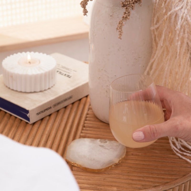 Salt Agate Coaster 2pk [MUSLAGAT21D]