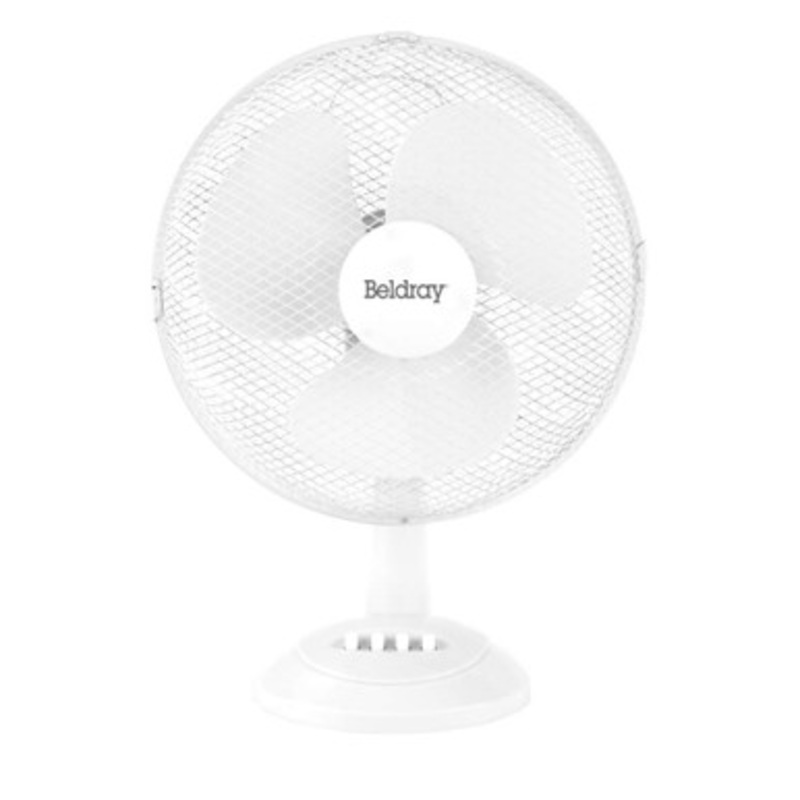 Set of 2 Oscillating 12 inch Desk Fan – White