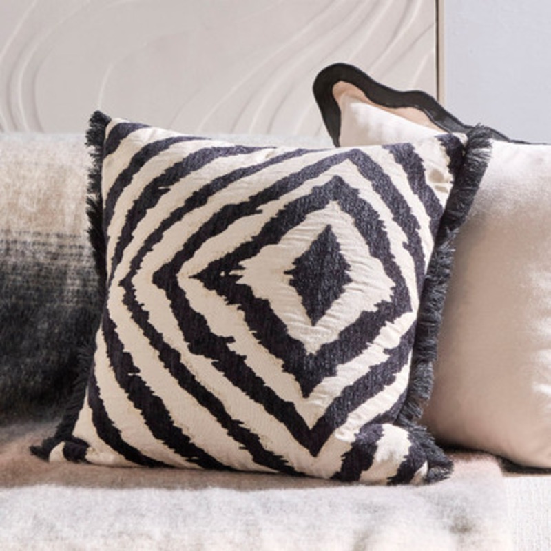Soraya Ikat Chenille Square Cushion [HABLSORAY25SQ]