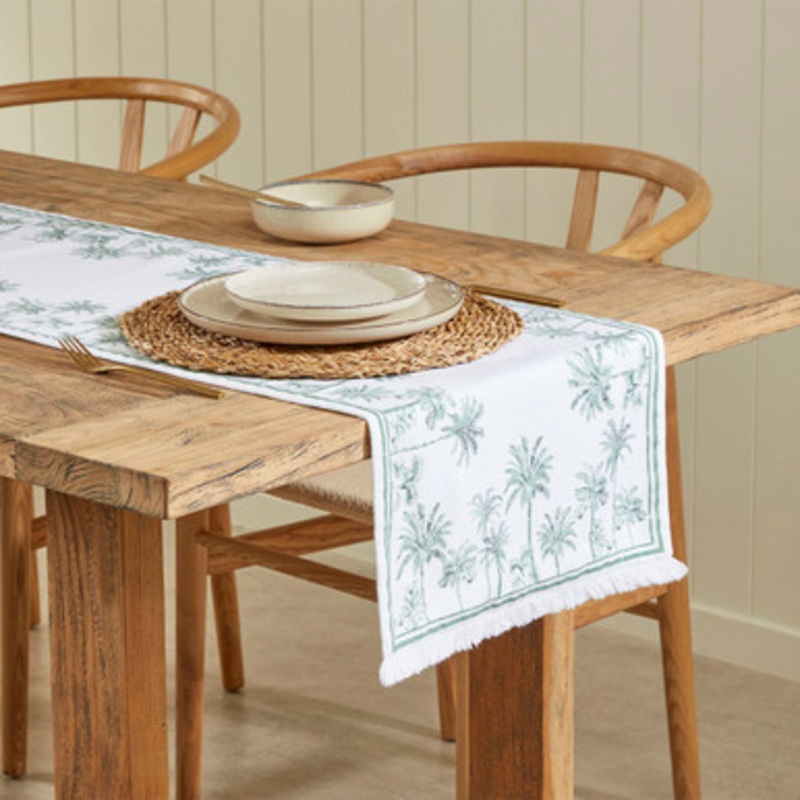 Tahiti Green Reversible Table Runner [HABLTHTCAW23BTR]