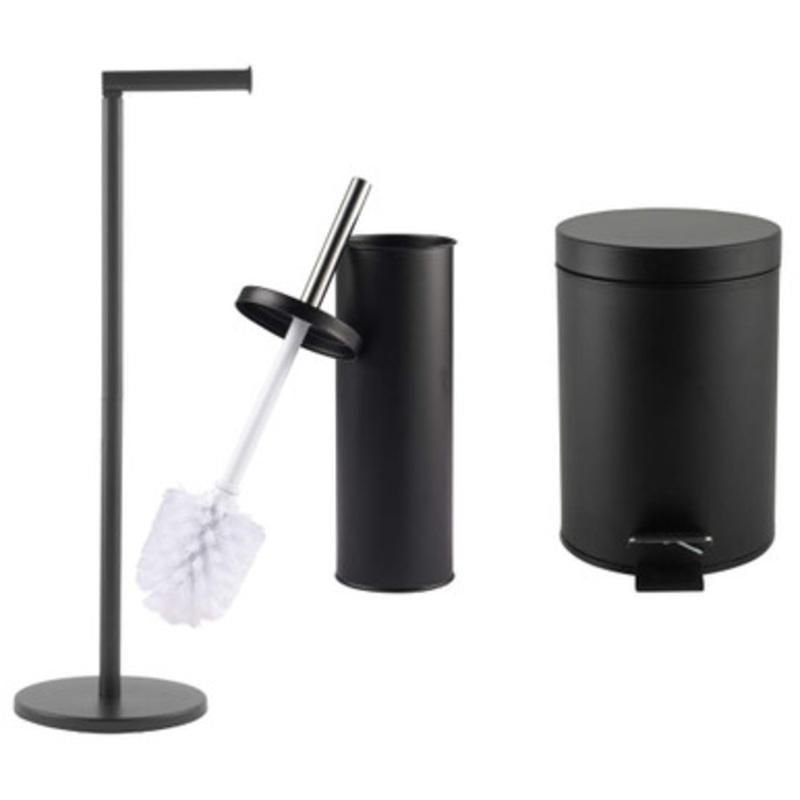 3-Piece Bathroom Accessories Set – Black