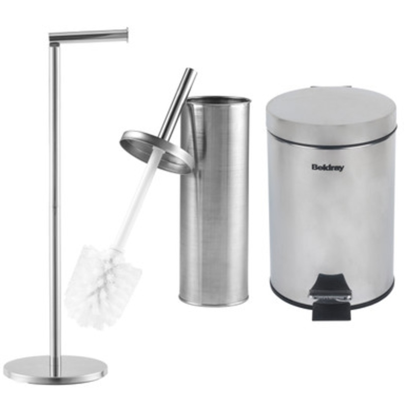 3-Piece Bathroom Accessories Set – Stainless Steel
