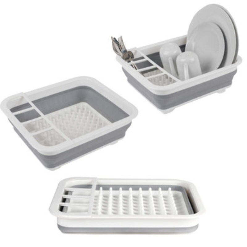 Collapsible Dish Drainer – Grey