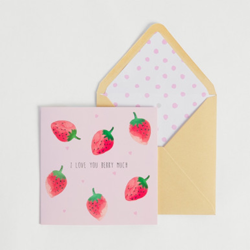Greeting Card Strawberry Kisses [HABLGIFTC21AL]