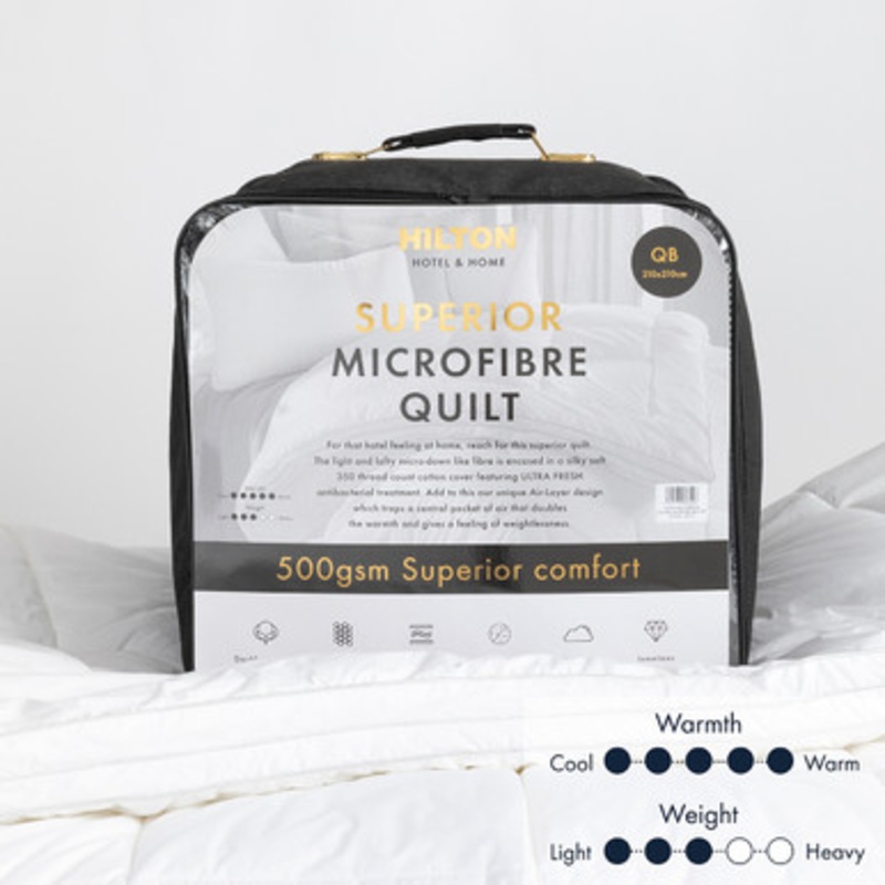 Hotel & Home Superior 500gsm Microfibre Quilt [HILBHHSQT15]