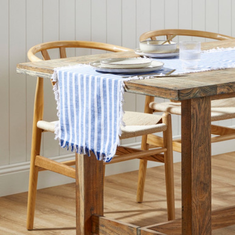 Liv Stripe Cotton Fringed Table Runner [ESSLLSTLSS23TR]