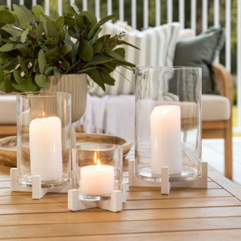 Lola White Candle Holder [HABLLOLAC21B]