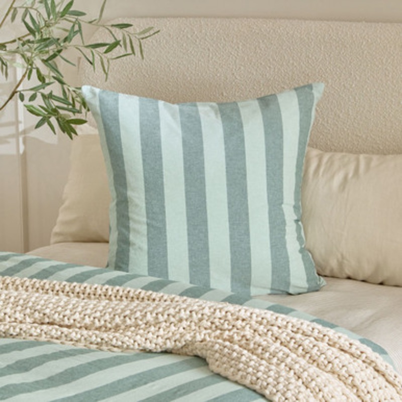 Milah Teal Stripe European Pillowcase [HABBMILAHE25B]