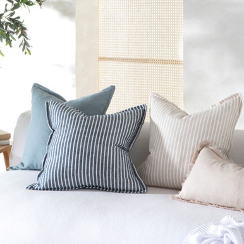 Sahara Linen Striped Square Cushion [MUSLSAHAA21]