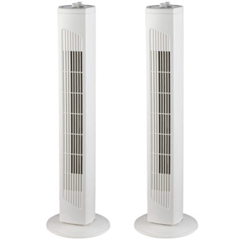 Set Of 2 Tower Floor Fans  32 Inch