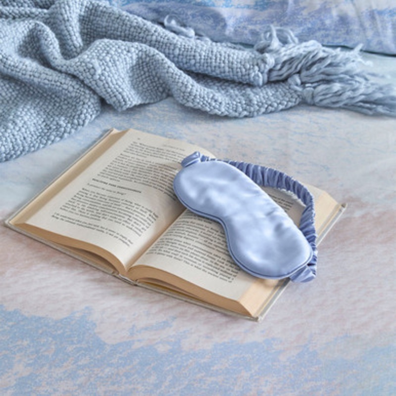 Blue Mulberry Silk Eye Mask [MUSAMULBE19H]
