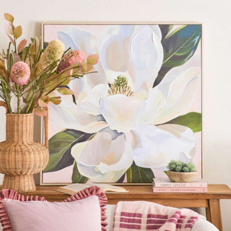 Brookfield Flower Framed Canvas Wall Art [MUSLBFRCW25]