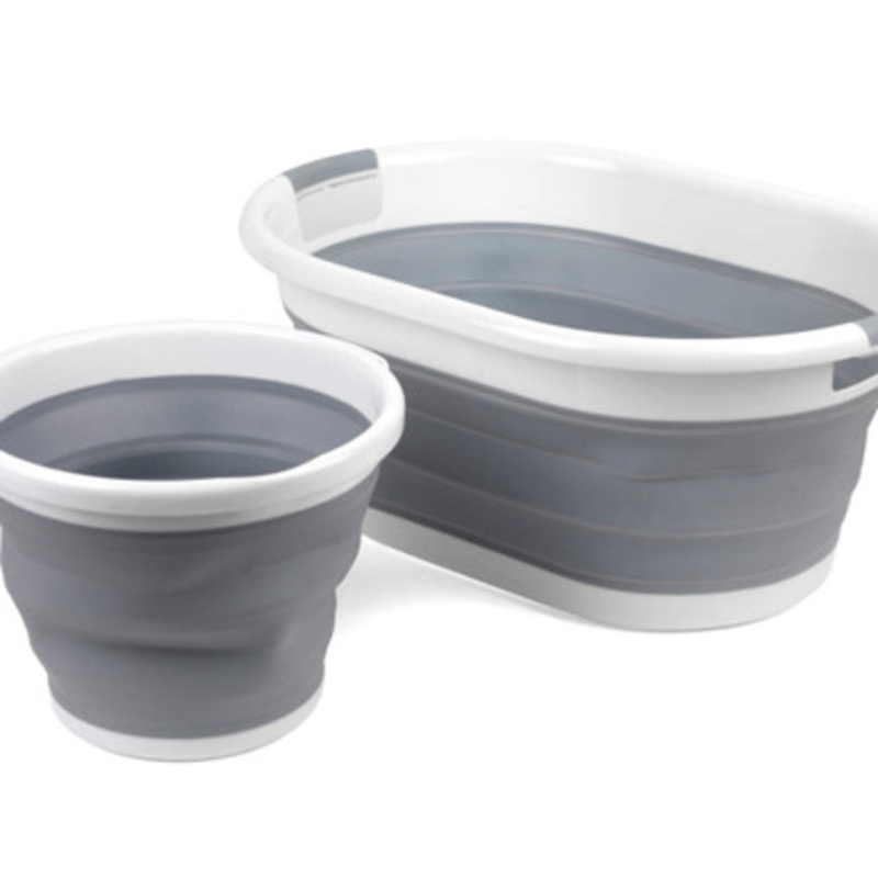 Collapsible Bucket & Laundry Basket Set
