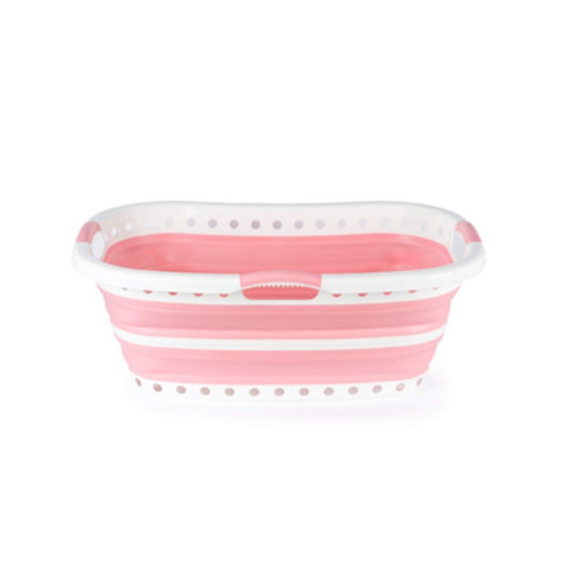 Collapsible Laundry Basket – Pink