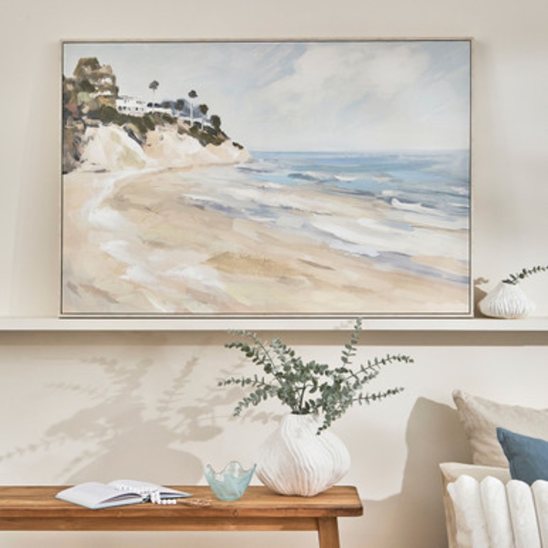 House on a Hill Framed Canvas Wall Art [MUSLHOHFW25]