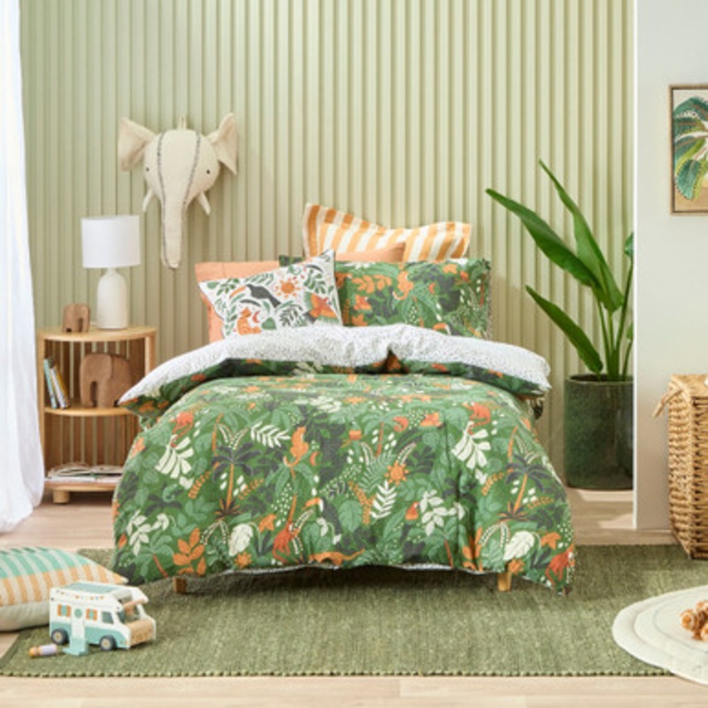 In the Jungle Quilt Cover Set [KIDBITJQCS24]
