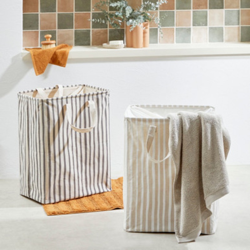 Lennon Stripe Laundry Hamper [HABBLENNON23]