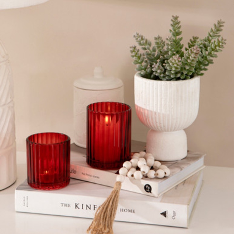 Luna Red Candle Holder [HABLLUNAC21D]