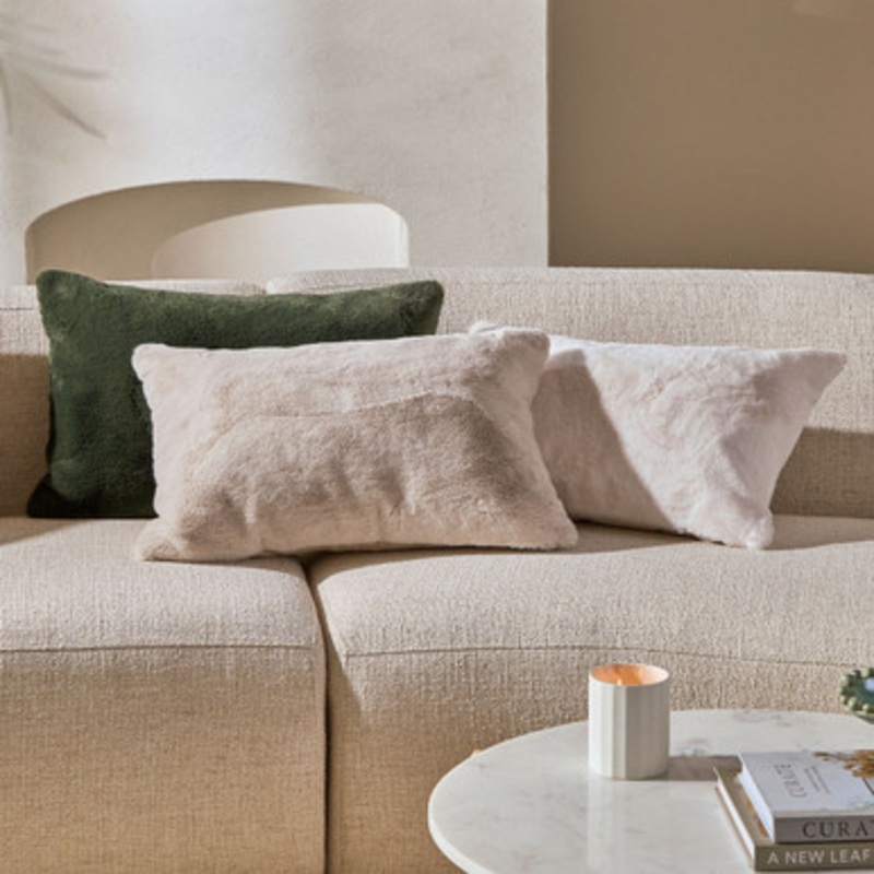 Nevada Faux Fur Oblong Cushion [MUSLNEVAD21_OBL1]